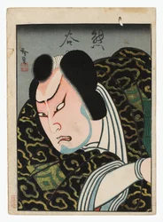 Onoe Tamizo como Kumagai, c.1848 (Impressão de uma folha de osaka)