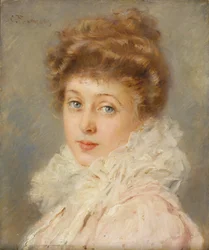 Retrato de uma mulher elegante,