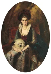 Retrato da esposa do artista, Maria Alekseevna Makovskaya