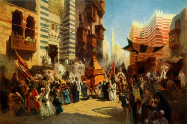 Retorno do tapete sagrado de Mekka ao Cairo, 1876, 1965.