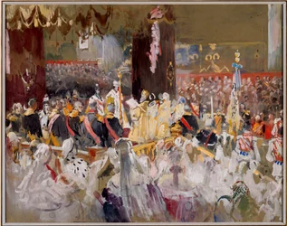 A coroação do imperador Nicolau II na Catedral da Dormição