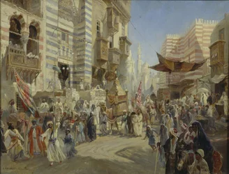 A entrega do tapete sagrado no Cairo, 1876