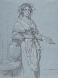Estudo de uma Mulher Romana, 1841.