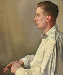 Russo: "Retrato de B. Snezhkovsky" Retrato de B. Snezhkovsky