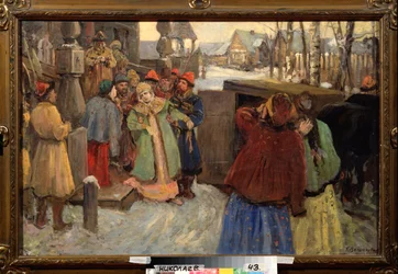 A prisão da czarevna Sofia (óleo sobre tela)