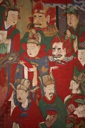 Byeonseong, o sexto rei do inferno (detalhe), 1798