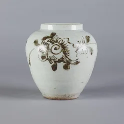 Jarra com desenho floral, dinastia Yi, 1392-1910 (cerâmica)