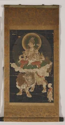 Manjushri (cor de seda, montado como um pergaminho)