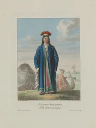 Garota Kalmyk. Dos povos da Rússia, 1812