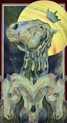 Cavalo em vitral real