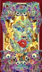 Mosaico felino surreal