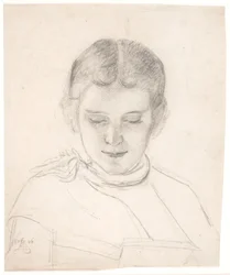 A irmã do artista, Elizabeth Zahrtmann, lendo