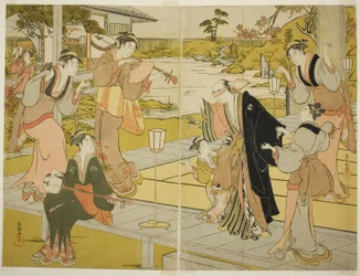 Oboshi Yuranosuke na Casa de Chá Ichiriki, da cena VII no Armazém de Retentores Leais