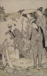 Tamagawa na província de Musashi, dos Seis Rios Jóia