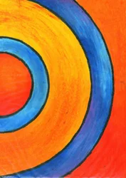 Círculos em cores fortes