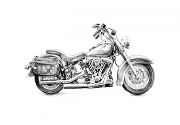 Desenho de uma motocicleta clássica