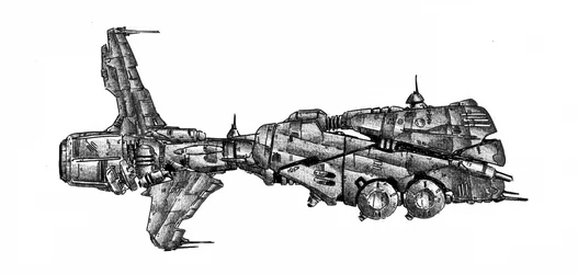 Nave espacial de ficção científica detalhada