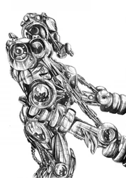 Figura robótica futurista
