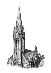 Torre de uma igreja gótica