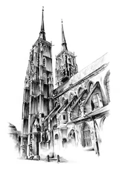 Esboço da Grande Catedral Gótica