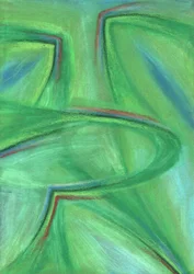Fluxo abstrato verde