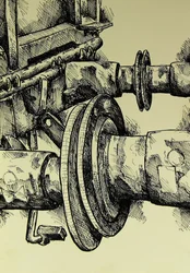 Detalhes da máquina industrial