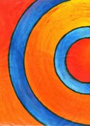 Círculos concêntricos vibrantes