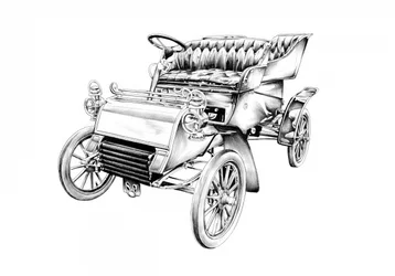 Desenho de um carro antigo