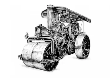 Potência de um rolo compressor vintage