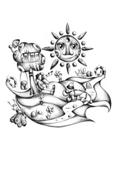 Paisagem onírica caprichosa