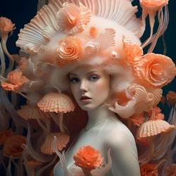 Um retrato de perto das belas flores subaquáticas das anémonas-do-mar Actinia Goettin 3
