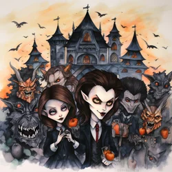 Halloween com vampiros e lobisomens 2