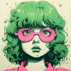 Risografia de uma menina de tenra idade 3
