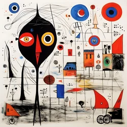 Ilustrações surreais de Joan Miró. 2