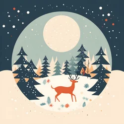 Postal de Natal estilo anos 60 3