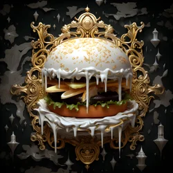 um hambúrguer de marmorão branco 4