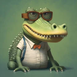 um crocodilo de estilo cómico 2