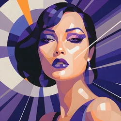 uma ilustração que mostra uma mulher bonita de frente 3