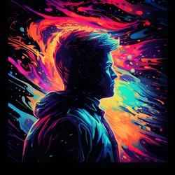 olha para o vazio, nevoeiro, espaço, cósmico. 3