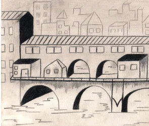 Itália, 2009 (lápis de carvão sobre papel)