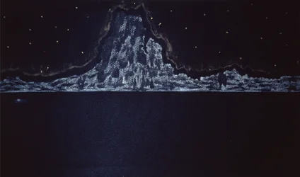 Erupção da meia-noite, 2004 (aguarela sobre papel)
