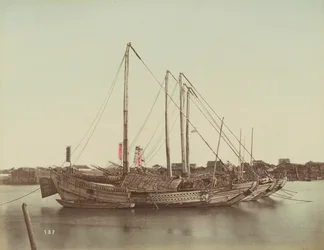 Juncos japoneses, c.1880