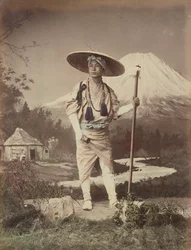Peregrino a subir o Fujiyama