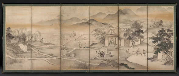 Imperador Yao Visitando Yu Chonghua, de meados a final de 1600.