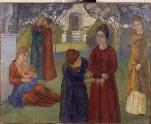 Le langage des fleurs. Peinture de Kuzma Sergeyevich Petrov Vodkin (Petrov-Vodkin) (Kouzma Petrov Vodkine) (Petrov-Vodkine) (1878-1939), huile sur toile.
