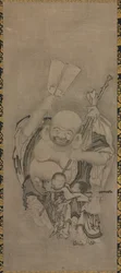 Hotei com Imortais Daoístas: Hotei