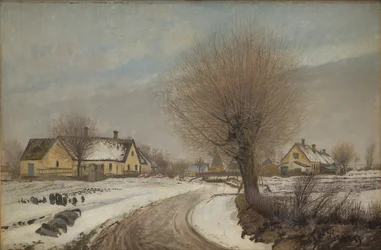 Uma vila de Sealand. Inverno