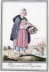 Camponesa de Angoumois - in "Encyclopedia of Travels" de J. Grasset St Sauveur, Deron, Paris