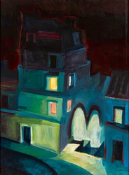 Noturno (óleo a bordo)