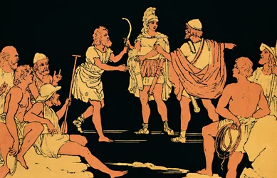 "The Arrependance of Neoptolemus", 1880